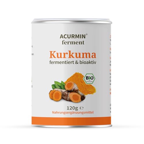 Acurmin Ferment – Fermentiertes Bio-Kurkuma-Pulver – mit postbiotischen Effekten – 1 g fermentierte Kurkuma pro Tagesdosis